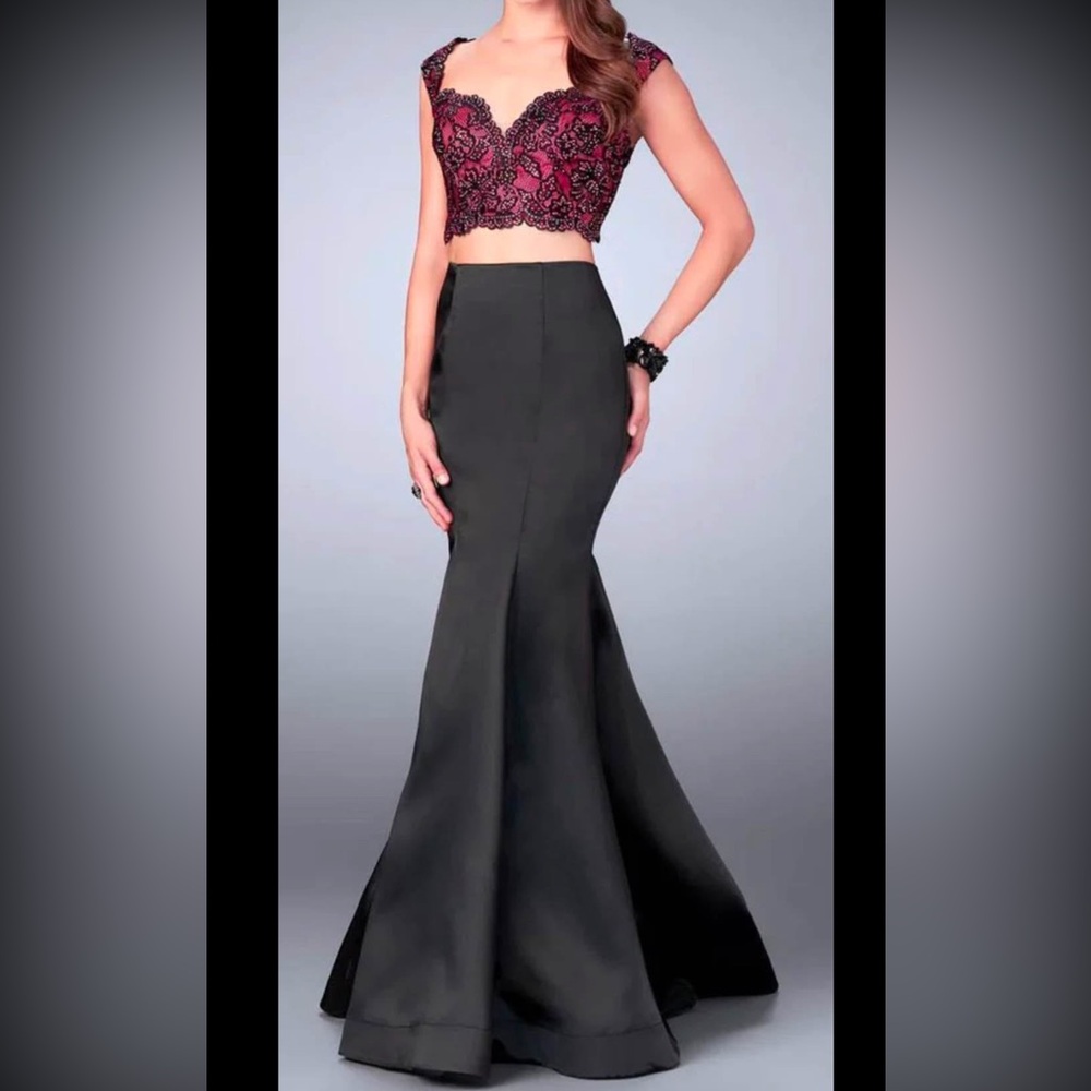 La Femme Beaded Lace dress Beaded Gown Mardi Gras dress prom dress size 4